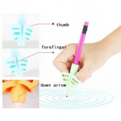 Pencil / pen holder - silicone aid grip - finger posture correction - 10 piecesPens & Pencils