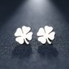 Four leaf clover stud earrings - gold / silverEarrings