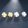 Four leaf clover stud earrings - gold / silverEarrings