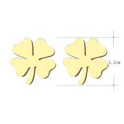 Four leaf clover stud earrings - gold / silverEarrings