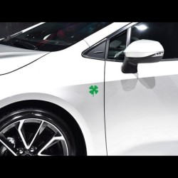 Aluminum car / motorcycle sticker - four leaf lucky cloverStickers