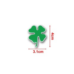 Aluminum car / motorcycle sticker - four leaf lucky cloverStickers