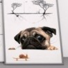 Car window sticker - vinyl - waterproof - dog with a snailStickers