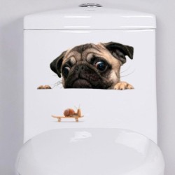 Car window sticker - vinyl - waterproof - dog with a snailStickers