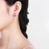 Round earrings with black opal / crystals - 925 sterling silverEarrings