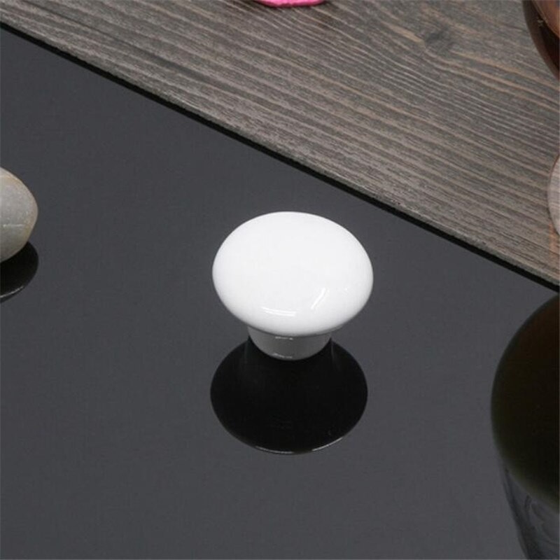 Ceramic round furniture knobs - for doors / cabinets / wardrobes / drawersFurniture