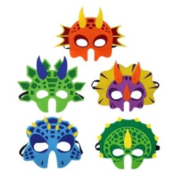Funny animal shaped masks - dinosaur - for children - Halloween / party - 5 piecesMasks