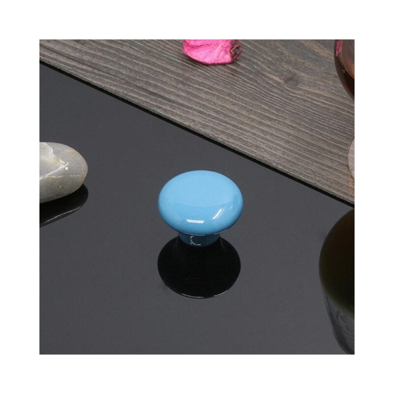 Ceramic round furniture knobs - for doors / cabinets / wardrobes / drawersFurniture