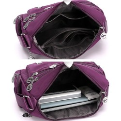 Fashionable shoulder bag - with zipper - large capacity - nylon - waterproofBags