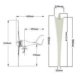 Wind turbine generator - 6 blades - three-phase - 9000W - 48VWind