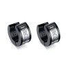 Hoop earrings with Roman numerals - unisex - stainless steelEarrings