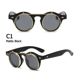 Vintage flip up sunglasses - steampunk style - double layer - unisexSunglasses
