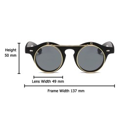 Vintage flip up sunglasses - steampunk style - double layer - unisexSunglasses