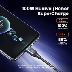 Ugreen - USB type-C cable - fast charging - 6A / 5A - 100W - 480MbpsCables