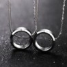 Trendy round pendant - with titanium steel chain - unisexNecklaces