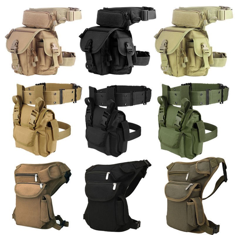 Drop leg bag - with waist / shoulder belt - waterproof - military / tactical typeBags