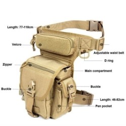 Tactical / military multifunction bag - with leg / waist belt - waterproofBags