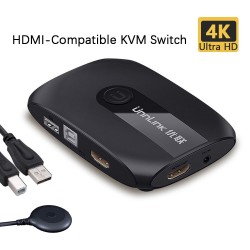 HDMI KVM switch - with extender - 4 USB 2.0 - 4K30Hz 1080P60HzHDMI switchers