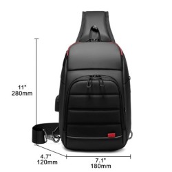 Multifunction crossbody bag - 9.7" laptop backpack - with USB charging port - waterproofBackpacks