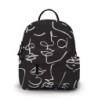 Trendy mini backpack - waterproof - abstract face printedBackpacks
