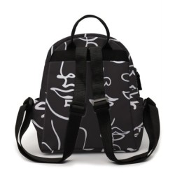 Trendy mini backpack - waterproof - abstract face printedBackpacks