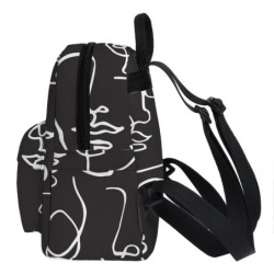 Trendy mini backpack - waterproof - abstract face printedBackpacks
