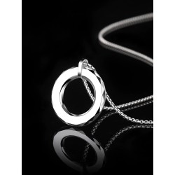 Fashionable round tungsten pendant - with titanium steel necklaceNecklaces