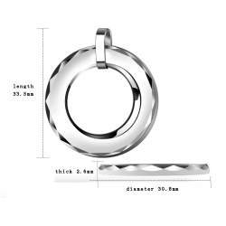 Fashionable round tungsten pendant - with titanium steel necklaceNecklaces