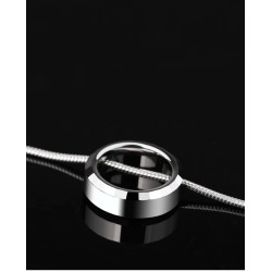 Trendy round pendant - with titanium steel chain - unisexNecklaces