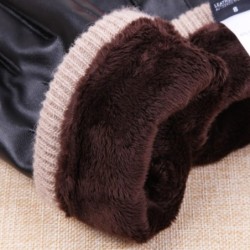 Black winter gloves - with touch screen function - leatherGloves