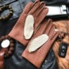Short driving gloves - goatskin leather / knitted - unisexGloves