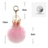 Plush ball pendant with glitter crown / pearls - keychainKeyrings