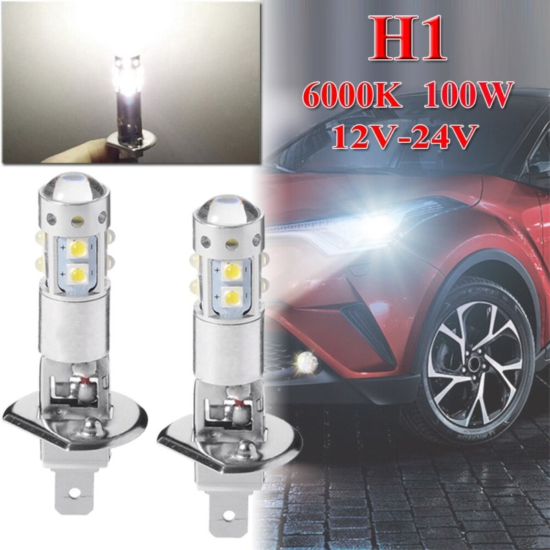 Car headlight - LED bulb - 6000K - H1 - 80W - 2 piecesH1