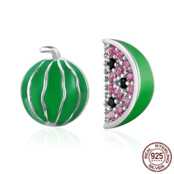 Stud earrings with watermelons - 925 sterling silverEarrings