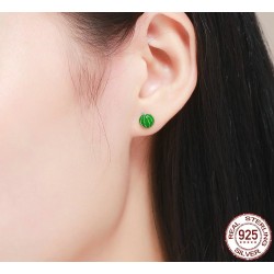 Stud earrings with watermelons - 925 sterling silverEarrings