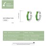 Round earrings with green bamboo - 925 sterling silverEarrings