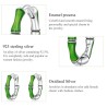 Round earrings with green bamboo - 925 sterling silverEarrings