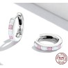 Check contrast pink-white earrings - 925 sterling silverEarrings