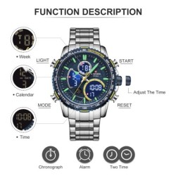 NAVIFORCE - luxurious sport Quartz watch - LED display - waterproofWatches