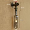 American loft - wall light - LED Edison lamp - vintage glass bottle / water pipeWall lights