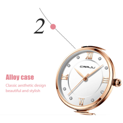 CRRJU - fashionable luxury watch - Quartz - waterproof - stainless steelWatches