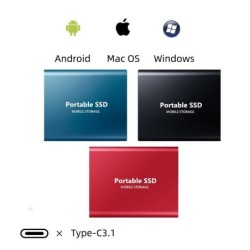 Mobile hard disk storage - SSD - type-C - USB 3.1 - aluminum alloy - 500GB / 1TB / 2TB / 4TB / 6TB / 8TBSSD hard drives