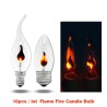 LED bulb - flickering candle flame light - E14 / E27 - 3W - 220V - 10 piecesE27
