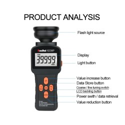 RuoShui - digital stroboscope tachometer - non contact - rotation speed meter - 40000 RPMDiagnosis