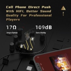 QKZ ZXN - high resolution earphones - in-ear wired headset - dual magnet - 2 Pin - 1DDEar- & Headphones