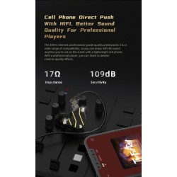 QKZ ZXN - high resolution earphones - in-ear wired headset - dual magnet - 2 Pin - 1DDEar- & Headphones