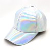 Rainbow baseball cap - patent leather - hip-hop styleHats & Caps
