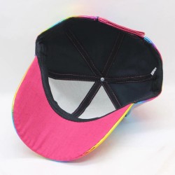 Rainbow baseball cap - patent leather - hip-hop styleHats & Caps