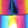 Rainbow baseball cap - patent leather - hip-hop styleHats & Caps