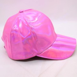 Rainbow baseball cap - patent leather - hip-hop styleHats & Caps